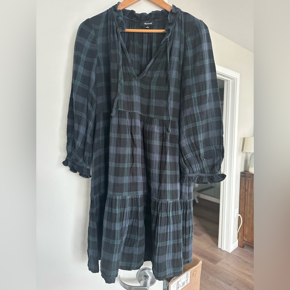 Tiered Tartan Madewell Dress